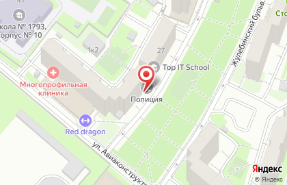 Район Выхино-Жулебино Общественный пункт охраны порядка Юго-Восточного административного округа на улице Авиаконструктора Миля на карте