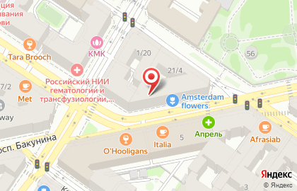 Цветочная мастерская Bukedo на проспекте Бакунина на карте