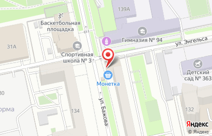 Супермаркет Елисей в Октябрьском районе на карте