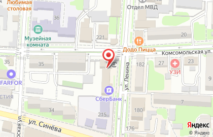 Юго-Западный банк Сбербанка России на улице Ленина в Крымске на карте