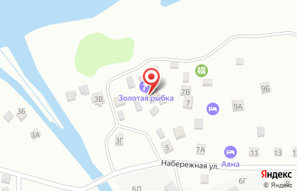 Турбаза Золотая рыбка на Набережной улице на карте
