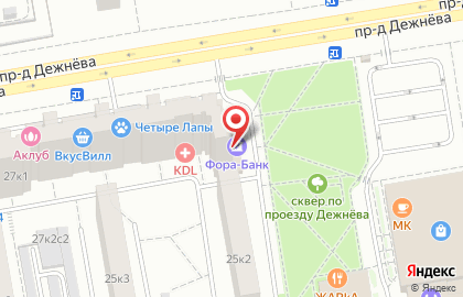 Банкомат СберБанк в проезде Дежнёва, 27 к 1 на карте