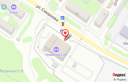 Фитнес-клуб Олимпия Life на улице Смирнова на карте