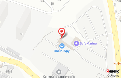 Шинный центр Шина25.ру в Первореченском районе на карте
