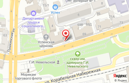 Пограничное управление ФСБ России по Приморскому краю во Владивостоке на карте