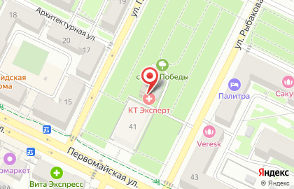 Художник на Первомайской улице на карте
