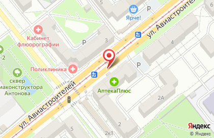 Киоск по продаже печатной продукции на улице Авиастроителей на карте