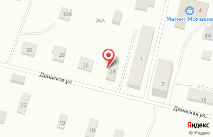 Магазин №22 на Двинской улице на карте
