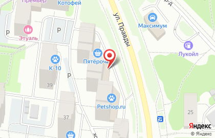 Супермаркет Пятёрочка в Петрозаводске на карте