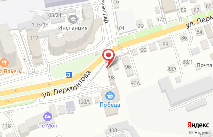 СТО На Вираже на улице Лермонтова на карте