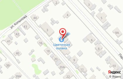 Интернет-магазин Цветочная поляна на Луговой улице на карте