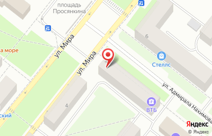 Салон чая и кофе Чайкоффский на улице Адмирала Нахимова на карте