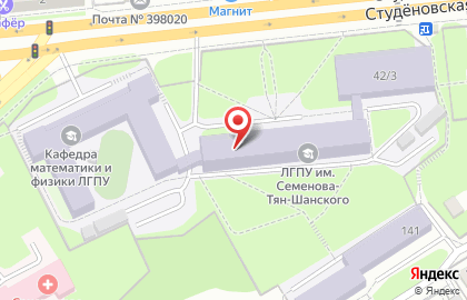 ЛГПУ, Липецкий государственный педагогический университет на улице Ленина, 42 к 2 на карте