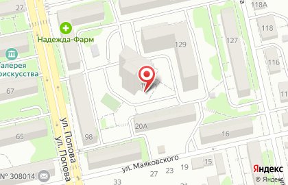 Адреналин на улице Попова на карте