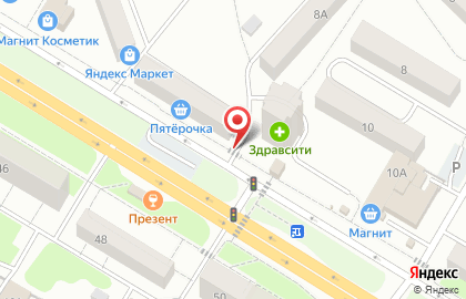 Киоск по продаже фруктов и овощей, г. Новокуйбышевск на проспекте Победы на карте