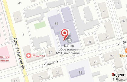 Киреевский центр образования №1 на улице Ленина на карте