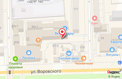 Зоомагазин Зверьё моё на улице Воровского, 71 на карте