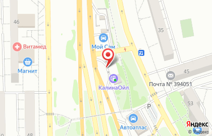 Автомойка Калина Ойл на улице Героев Сибиряков на карте