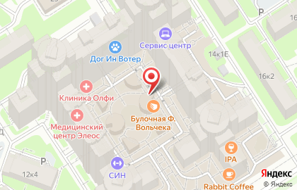 Булочные Ф. Вольчека на метро Пионерская на карте