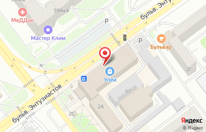 Магазин товаров для ногтевого сервиса Nails`yes на бульваре Энтузиастов на карте