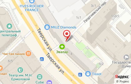 Студия Елены Третьяковой на Тверской улице на карте
