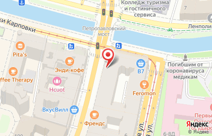 Мини-отель Петропавловский, Санкт-Петербург на карте