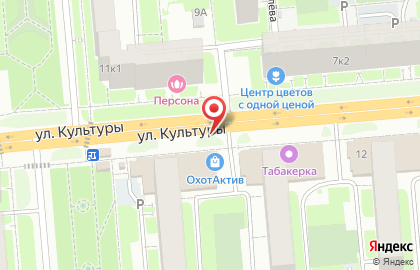 Указатель системы городского ориентирования №5887 по ул.Культуры, д.16 р на карте