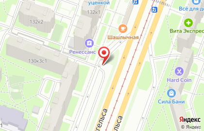 Автостоянка на проспекте Энгельса, 130а на карте