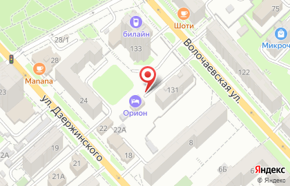 Киоск по ремонту обуви на Волочаевской улице на карте