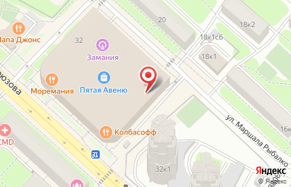 Магазин детских товаров Детский мир на улице Маршала Бирюзова на карте