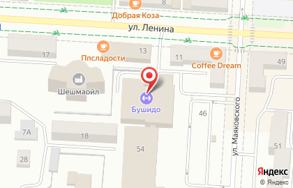 Фитнес-центр Bushido на улице Ленина на карте