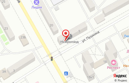 Парикмахерская низких цен на улице Пушкина на карте