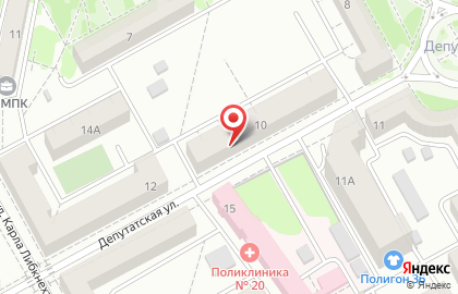 Стоматологическая клиника Умная стоматология на Депутатской улице на карте