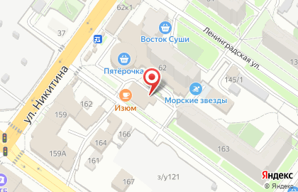 Октябрьский район Киоск по продаже фруктов и овощей в Октябрьском районе на карте