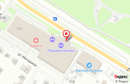 Спортивный комплекс Ледовый дворец в Володарском районе на карте