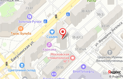 Любава на Бакунинской улице на карте