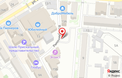 Киоск по продаже фруктов и овощей в Барнауле на карте