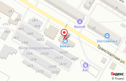 Магазин разливных напитков Ретро на Транспортной улице на карте