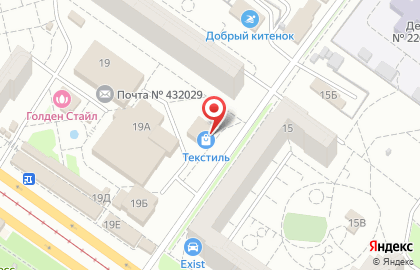 Магазин Текстиль+фурнитура на Камышинской улице на карте
