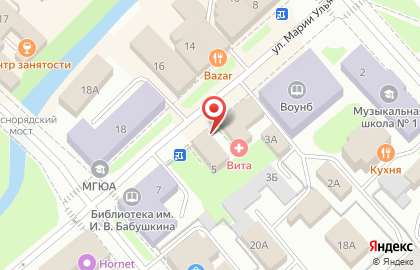 Туристическая компания Перекресток на улице Марии Ульяновой на карте