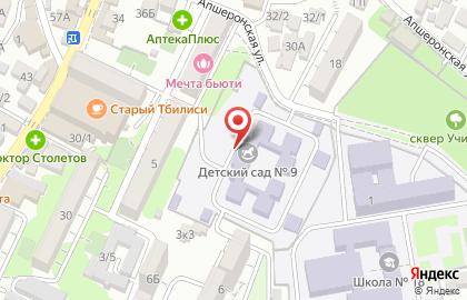 Детский сад №9 комбинированного вида на Ростовской улице на карте