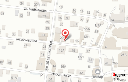 Салон Дива на улице Комарова на карте