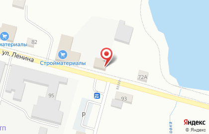 Продовольственный магазин на улице Ленина на карте