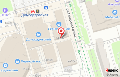 Молочная лавка в Южном Орехово-Борисово на карте