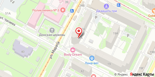 Студия коррекции фигуры Body Dream в Пролетарском районе на карте