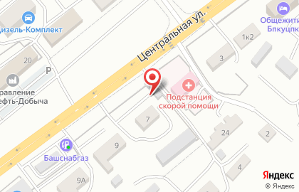 Энергетическая сбытовая компания Башкортостана, ООО на Центральной улице на карте