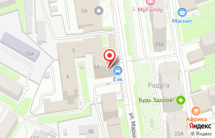 Кредитная организация Евроэкспресскредит на улице Маршала Казакова на карте