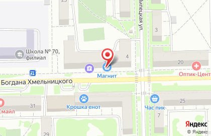 Гипермаркет Магнит в Челябинске на карте