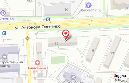 Мастер-класс на улице Антонова-Овсеенко на карте