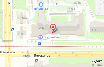 Супермаркет Пятёрочка в Санкт-Петербурге на карте